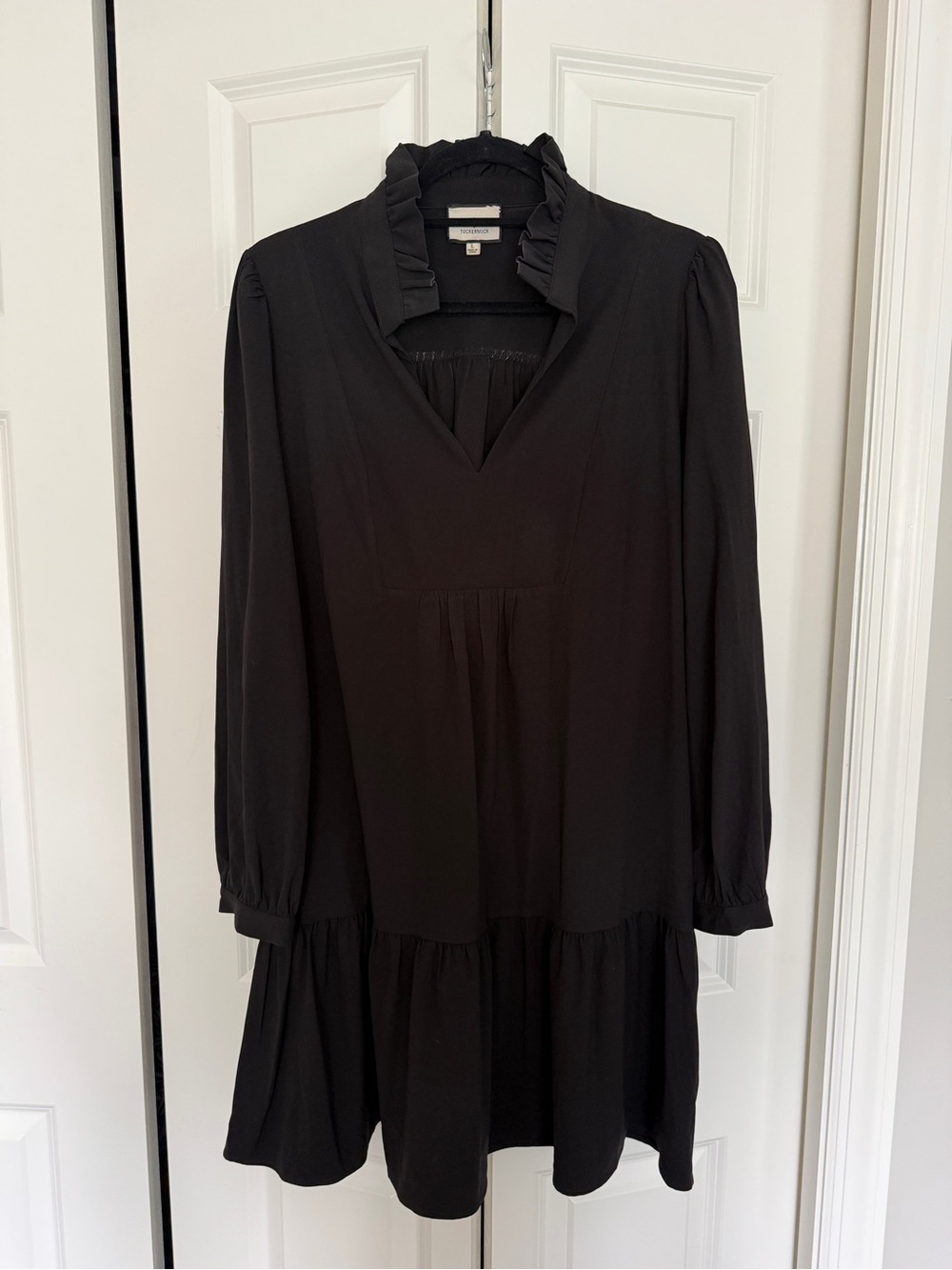 Tuckernuck Black Crepe Palmerston Dress